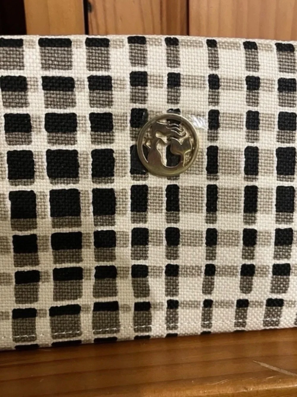 Spartina 449 City Market Black White Cosmetic Travel Make-up Bag